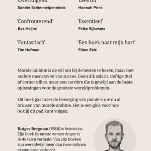 Morele ambitie - Rutger Bregman